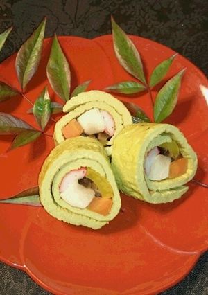 ほうれん草玉子巻き寿司-レシピのメイン写真