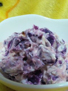 紫芋のカラメルヨーグルト和え-レシピのメイン写真