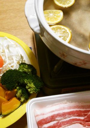 冬野菜たっぷり！かぼすしゃぶしゃぶ-レシピのメイン写真