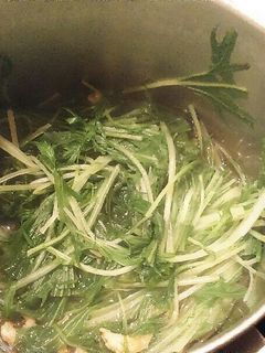 水菜と干しエビの煮びたし-レシピのメイン写真