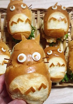 ロールパンでトトロ-レシピのメイン写真