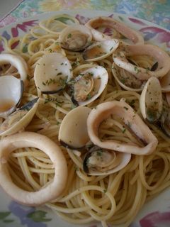 あさりとイカのスパゲティースープ煮-レシピのメイン写真