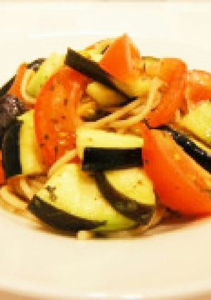 トマトと茄子の冷製パスタ-レシピのメイン写真