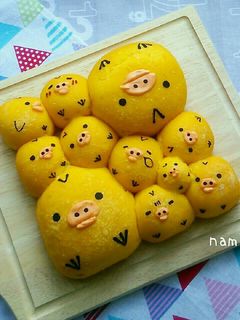 キイロイトリのかぼちゃちぎりパン♪-レシピのメイン写真