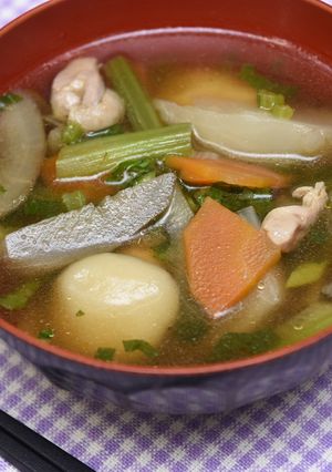 柏野菜のすいとん汁【柏市学校給食】-レシピのメイン写真