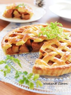 簡単!りんごとさつまいもとベリーのパイ-レシピのメイン写真