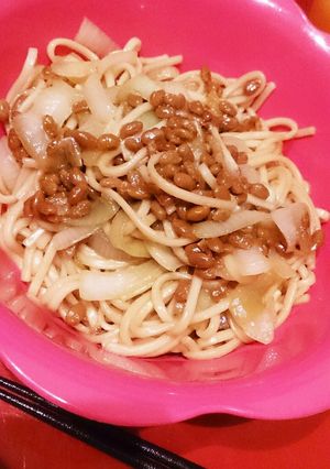 納豆とポン酢の焼きうどん-レシピのメイン写真