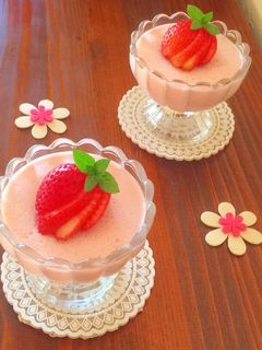 簡単ふわふわ*お豆腐いちごムース-レシピのメイン写真