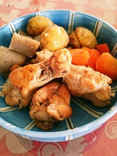 栗と手羽元の煮物-レシピのメイン写真