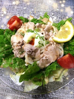夏にオススメ!豚しゃぶサラダうどん★-レシピのメイン写真
