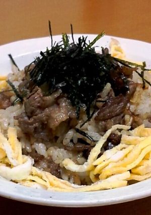 焦がしにんにく醤油の炒め牛肉めし-レシピのメイン写真