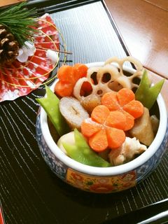 レンジで簡単おせち☆お煮しめ(筑前煮)。-レシピのメイン写真