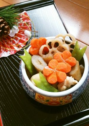 レンジで簡単おせち☆お煮しめ（筑前煮）。-レシピのメイン写真