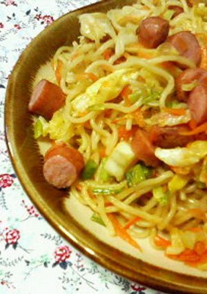 さっぱり味☆コンソメウィンナー焼きそば♪-レシピのメイン写真