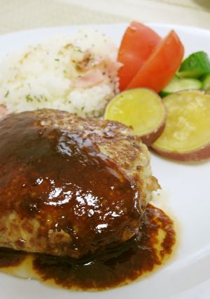 玉ねぎたっぷり！豚肉ハンバーグ-レシピのメイン写真