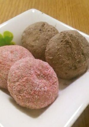 スノーボールクッキー　苺とココア-レシピのメイン写真