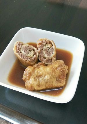 油揚げの挽き肉ロール-レシピのメイン写真