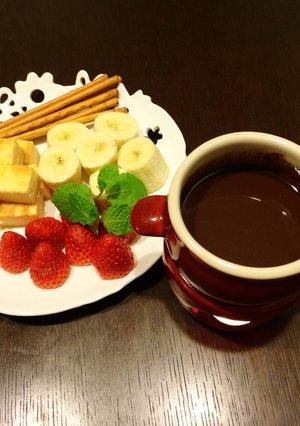 超簡単レンジでチョコレートフォンデュ♡-レシピのメイン写真