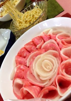 ハムと大根の薔薇サラダ-レシピのメイン写真