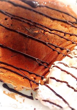 たっぷりチョコのスイートパンケーキ♡-レシピのメイン写真