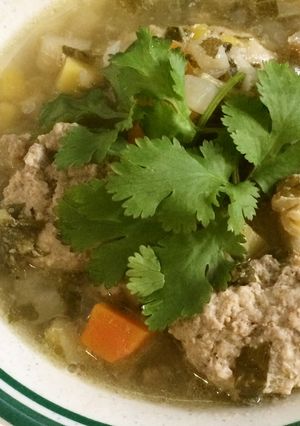 パクチー肉団子入り野菜スープ-レシピのメイン写真