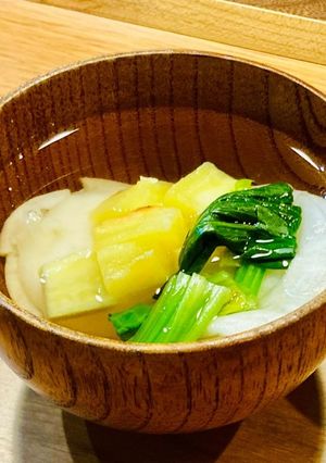 ちぢみほうれんそう&さつまいものお雑煮-レシピのメイン写真