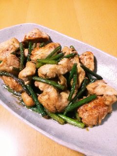 ★鶏むね肉とニンニクの芽の炒め物★-レシピのメイン写真