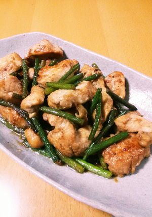 ★鶏むね肉とニンニクの芽の炒め物★-レシピのメイン写真
