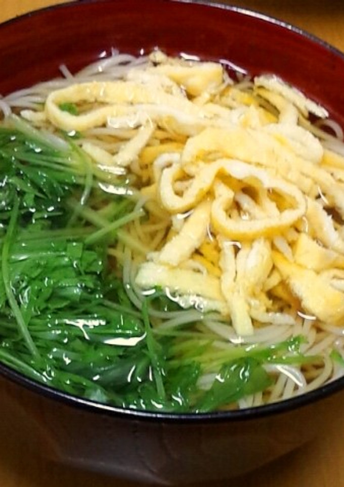 水菜と薄焼き卵のにゅうめん-レシピのメイン写真