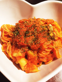 カフェ飯!海老イカのトマトクリームパスタ-レシピのメイン写真