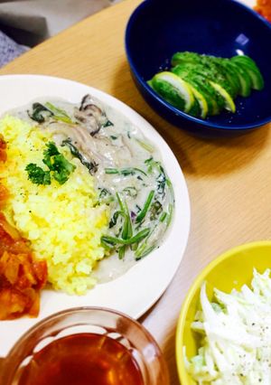 牡蠣とほうれん草のクリームシチュー＊-レシピのメイン写真