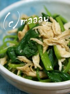 鶏ササミと三つ葉のワサビ醤油和え-レシピのメイン写真