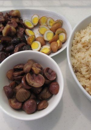 シリコン加工アルミで炊飯器中華おこわ-レシピのメイン写真