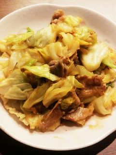 キャベツと豚肉の味噌キムチ炒め-レシピのメイン写真