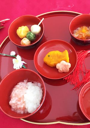 簡単！ひな祭り♡中期離乳食で桃の節句祝-レシピのメイン写真