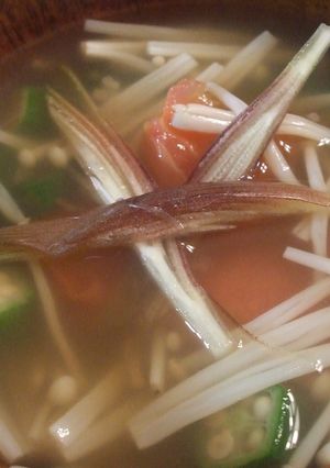 おくらとトマトのとろとろオイスタースープ-レシピのメイン写真