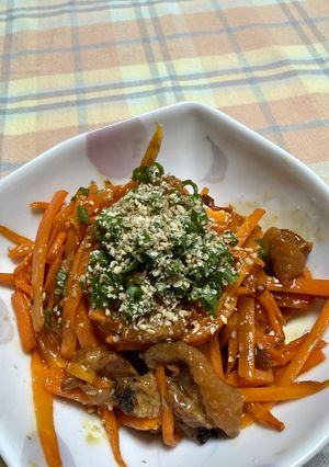人参と焼き鳥炒め-レシピのメイン写真