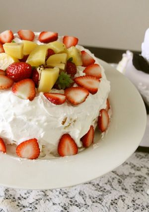 イチゴとキウイのエンゼルケーキ-レシピのメイン写真