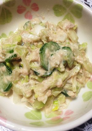 ３種の野菜の和風ツナマヨサラダ-レシピのメイン写真