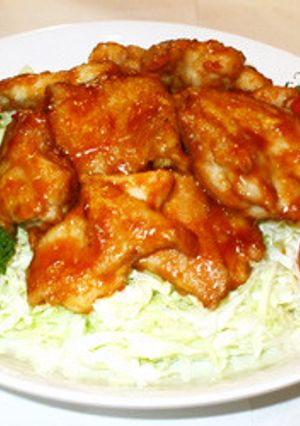 簡単!鶏もも・焼く♪キャベツ醤油みりん酒-レシピのメイン写真