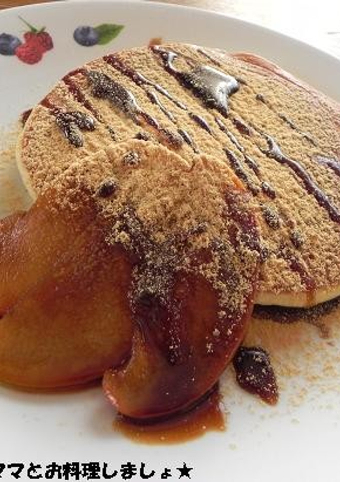 簡単★黒糖りんごソテーの和風パンケーキ-レシピのメイン写真