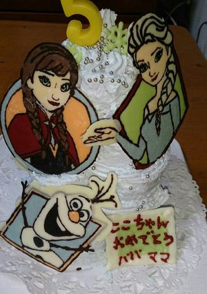 アナ雪ケーキ-レシピのメイン写真
