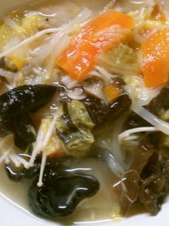 簡単!白菜ともやし キクラゲの中華スープ-レシピのメイン写真