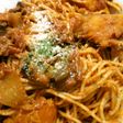 簡単ランチかぼちゃとベーコンのナポリタン
