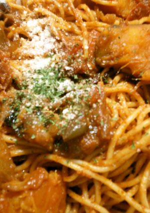 簡単ランチかぼちゃとベーコンのナポリタン-レシピのメイン写真