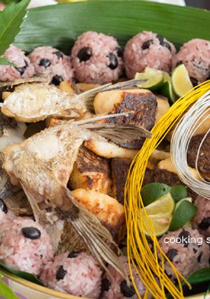 活鯛の竜田焼きごま風味 新春のお祝い盛り-レシピのメイン写真