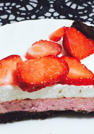 糖質制限◆苺チーズケーキの二層タルト-レシピのメイン写真