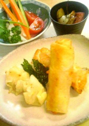 とろーり♪ぷりっ♪美味しいエビチリ春巻き-レシピのメイン写真
