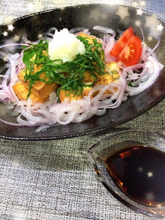 もう一品に★厚揚げ焼き天つゆを添えて〜-レシピのメイン写真