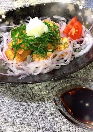 もう一品に★厚揚げ焼き天つゆを添えて〜-レシピのメイン写真